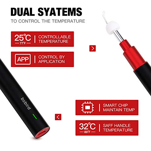 Ear Endoscope, 1080P Wireless Ear Wax Removal, Super Light Lens Earwax Cleaning Tool with 6 LED Lights, WiFi Ear Otoscope Camera with 3-Axis Gyroscope, Compatible with Smartphone & Tablet (Black red)