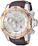 invicta mens 0359 reserve collection venom chronograph brown leather watch