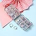 Shuxy Portable Travel Organizer Prescription & Medication Reminder Pill Box Pocket Pill Box Dispenser Jewelry Screws Container,10 Compartments, Translucent Black