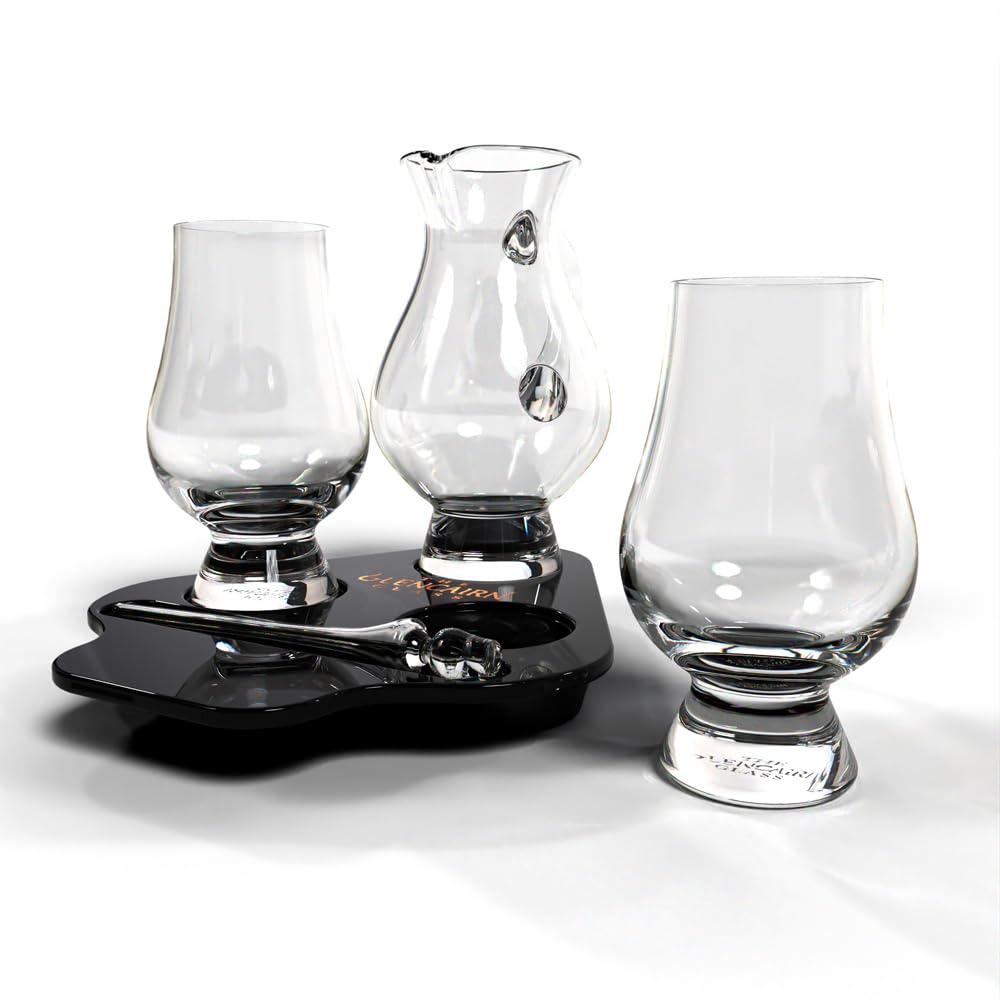 Glencairn Whisky Glass, Flight Tray set with Jug in Gift Carton