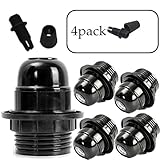 SerBion 4 pack E26/E27 the US Standard Socket Screw Bulbs Edison Retro Pendant Lamp Holder,Light socket Industrial Vintage DIY Projects