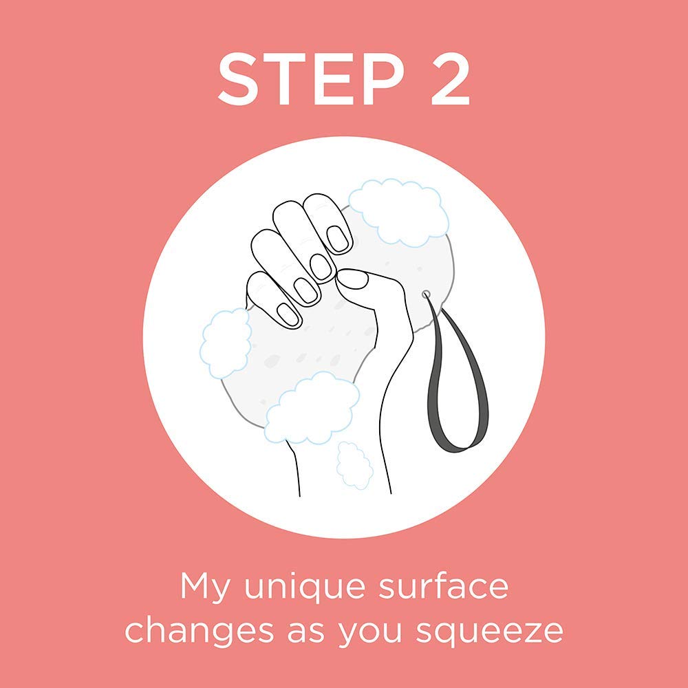 Spongelle French Lavender Wild Flower Buffer Body Scrubber | Bath & Shower Loofah for Women | Exfoliator with Body Wash Infused Sponge | 14+ uses