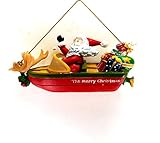 Santa Racing in Speedboat Holiday Christmas Ornament