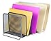 Halter File Organizer 5 Sections Mesh Metal File Holder Storage for Home and Office Desk Organizer, 2 Pack