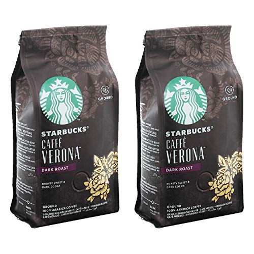 Starbucks Caff? Verona Kaffee, 2er Set, Dark Roast, R?stkaffee, R?stig S??, Gemahlen, 2 x 200 g