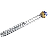 Immersion Water Heater - Submersible Electric Heating Element With Stainless Steel Tube and Copper Head for Hot Water