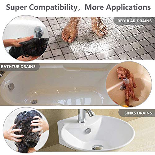 image for Mayfine Shower Bathtub Drain Hair Catcher - DATYSON Bathroom Tub Strai