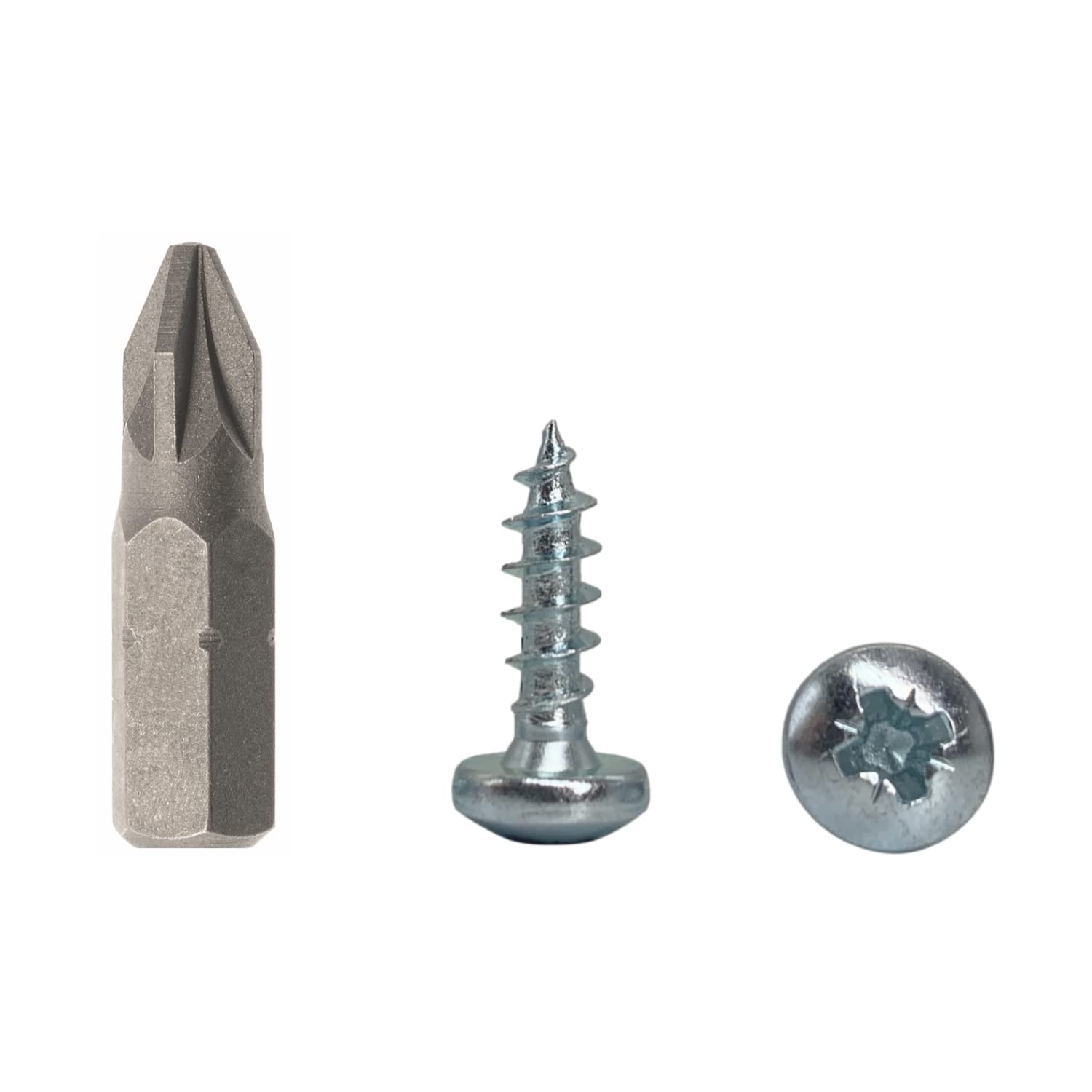 (Pack of 50 pcs) DIN 7981 Zinc Plated Steel 4.5 x 16 mm Wood Screws, Chipboard Screws with Pan Head, Universal Pozi-Drive Screw (50, 4.5 x 16 mm)