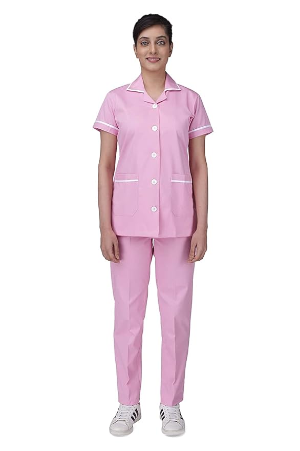 Buy Polyester and Cotton Pink Nurse Uniform (38) at Amazon.in