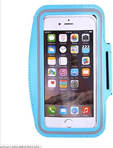Running sports armband for iphone 6s plus 5 inches(sky blue)