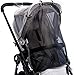 IntiMom Stroller Sun Shade - Universal UV Protection Cover for Strollers Sunshade with See Through, Clip-On Sun Blocker, Sun Shield for Baby, Breathable Adjustable Fit, Full Coverage, Medium
