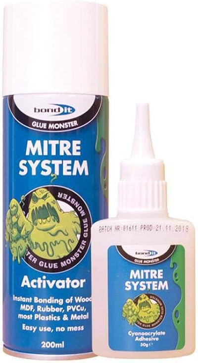 Bond It Mitre Kit Glue and Activator Bonding System for Mitre Joints