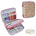 Teamoy Organizer Case for Interchangeable Circular Knitting Needles, Crochet Hooks and Knitting Accessories, Keep All in Place and Easy to Carry, Flowers Pink (No Accessories Included)