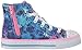 Skechers Twinkle Toes Shuffles Studded Steps Girls High Top Light Up Sneakers