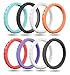 FluxActive Silicone Wedding Ring for Women (8 Pack) Stackable Thin Rubber Bands - Diamond Pattern Rings