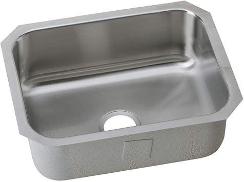 Elkay Undermount Stainless Steel 24 In 0 Hole Single Bowl Kitchen