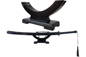 MANNIFEN Solid Wood One-Layer Desktop Samurai Sword Hanger Display Holder, for Katana, Wakizashi, Tanto Sword Weapon Rack