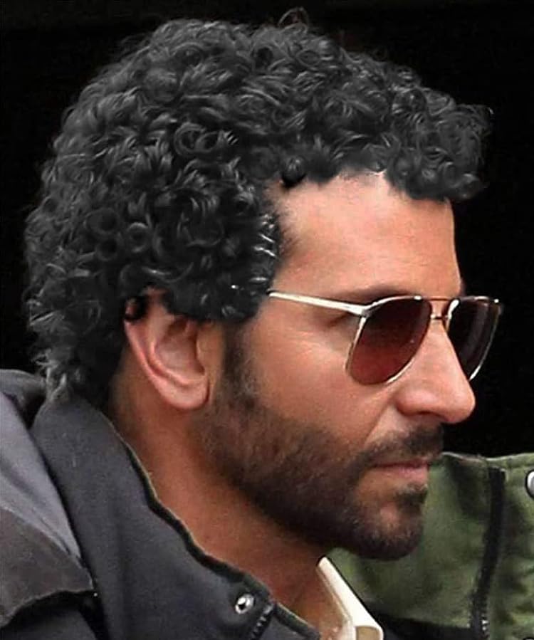 Salaibs Afro Black Wigs for Men 80s Short Curly Elf Wig Synthetic Fiber Disco Cosplay Wig