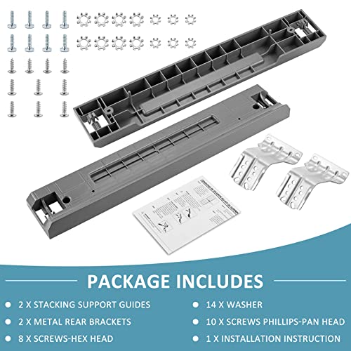 UPGRADED SKK7A SKK8K Fits for Samsung Stacking Kit Washer & Dryer (27