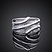NYKKOLA Jewelry 925 Silver Beautiful Austrian Crystal Band Ring(O)