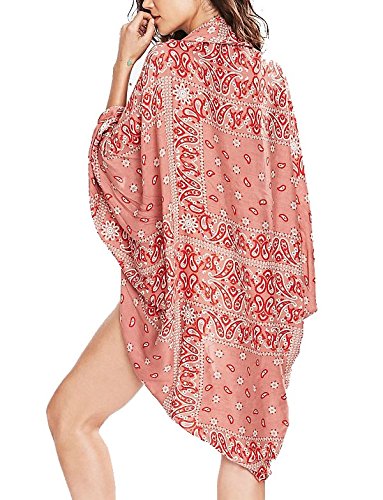 valentine day gifts for girlfriend(printed kimono style cover-up beach dress)