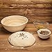 Yali's Better Banneton Bread Proofing Basket Set for Artisan Bread Making, Round Bowl, Dough Proofer, Bundle with the Original Danish Whisk and Cloth Liner, Natural Cane for Sourdough Brotform Rising