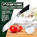 4 Pack Kitchen Knives Set: Chef Knife, Carving Knife, 2-Stage Knife Sharpener And Finger Guard – Professional Stainless Steel Cooking Equipment And Ergonomic Sharpening System By Fibonacci Kitchen