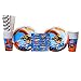 Hot Wheels Wild Racer Party Supplies Pack for 16 Guests - Straws, Dessert Plates, Beverage Napkins, and Cups