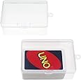 Plastic UNO Card Case Holder Designed for 112Pcs Classic Mattel UNO Card Game, High Capacity Playing Card Case Box Storage (NO Cards) (Set of 2)