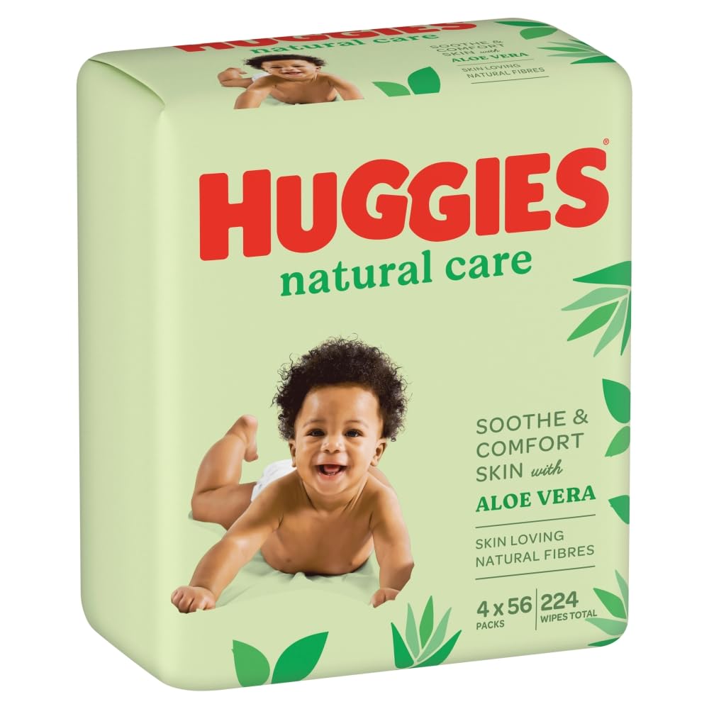 Huggies Natural Care Baby Wipes - 4 Packs (224 Wipes Total)