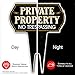 Signs Authority Metal Yard Sign -- Private Property No Trespassing Sign - Durable Heavy Duty Dibond Aluminum - Protect your Home, Safety and Privacy Warning Sign 15 X12