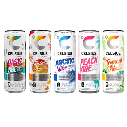 CELSIUS Sparkling Energy Drink 12 fl oz (Pack of 6) Variety Pack
