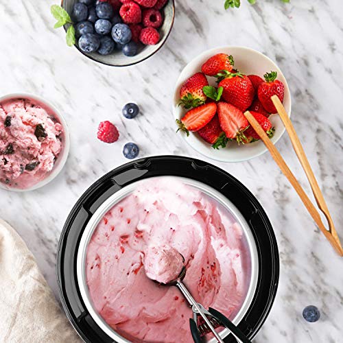 Flexzion Ice Cream Maker Frozen Yogurt Sorbet Gelato Maker Machine with Digital Timer