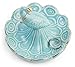 Monarch Housewares Peacock Ring Jewelry Holder - Aqua Blue and Gold Porcelain - Tray Trinket Coin Tidbit Dish – Great Gift Item
