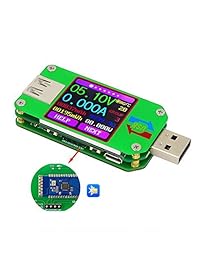 um24 USB 2.0 USB multímetro digital medidor de potencia Tester Corriente de carga Tester 0,01 V 0,001 una prueba velocidad de cargador, Cables, Capacidad de banco de la energía, QC 2.0 3.0 Como se muestra