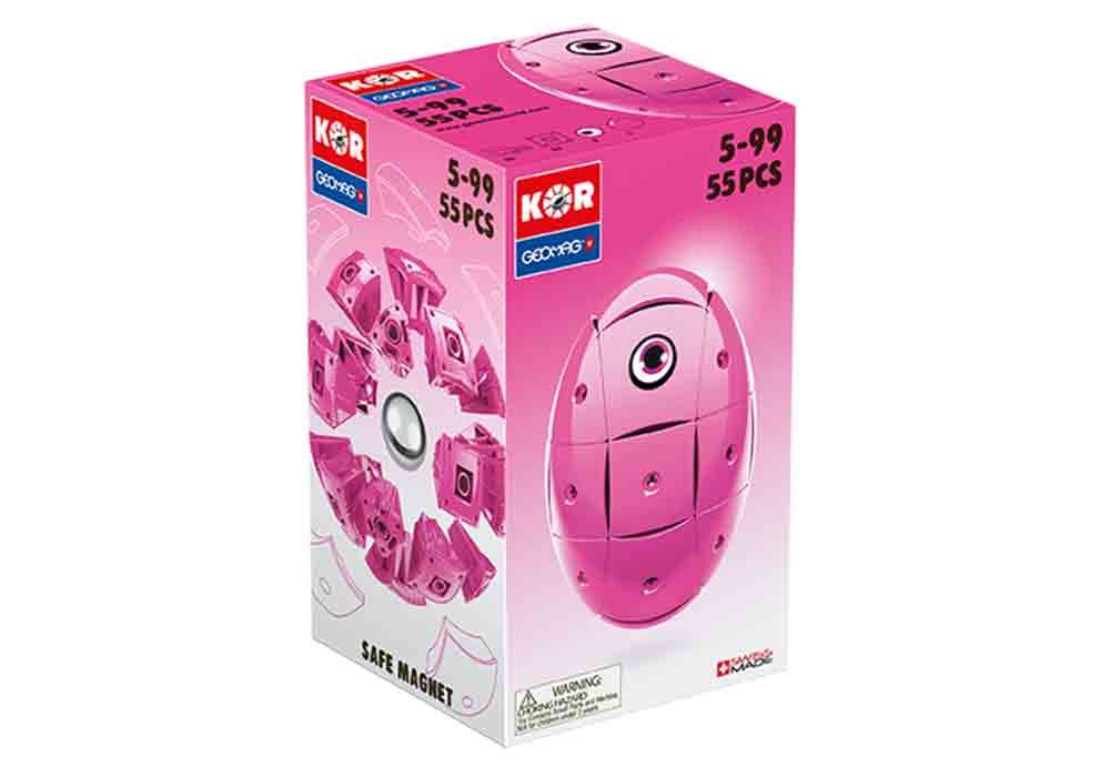Geomag KOR Color, Pink, 55 Piece Set, 674