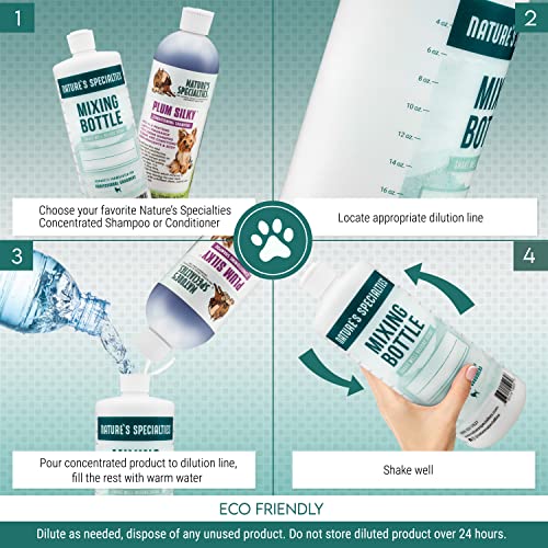 Nature's Specialties Mixing Bottle for Concentrated Dog Shampoo