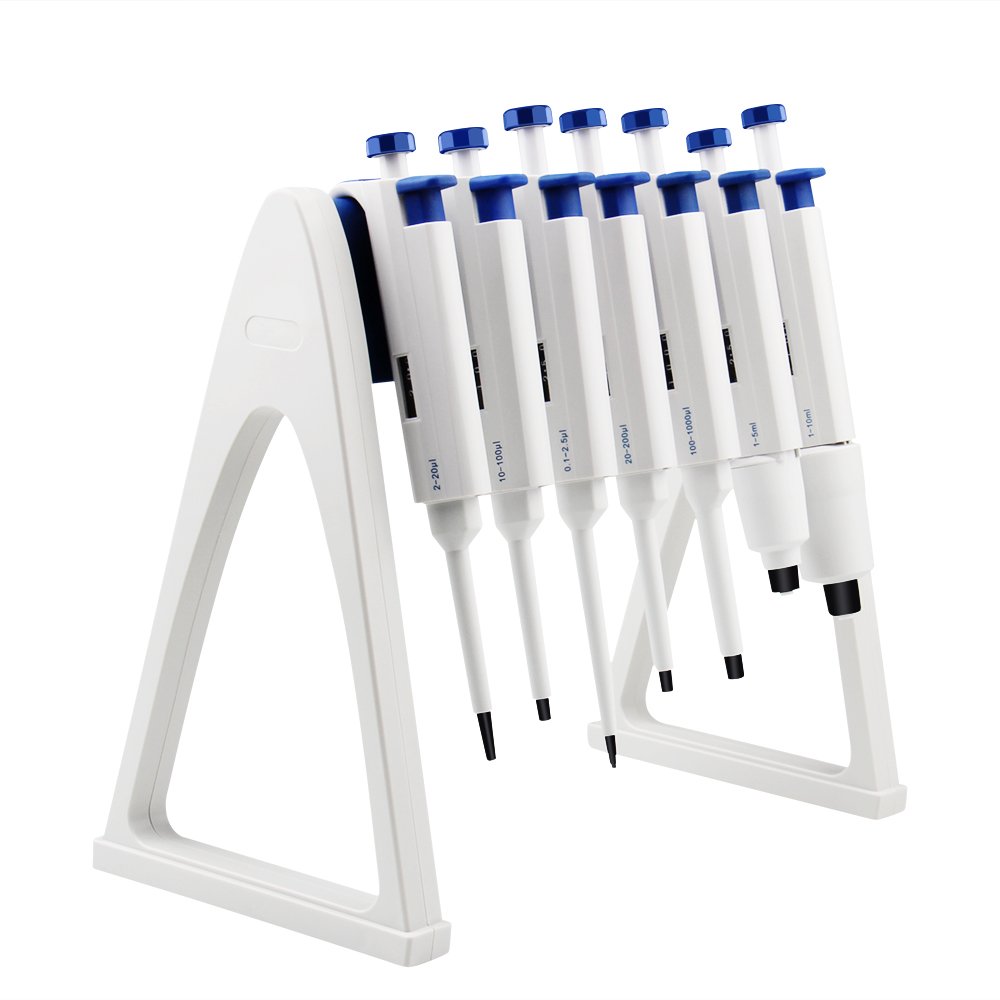 Four E's Scientific Linear Pipette Stand (Hold 7 Pipettes) and Carousel