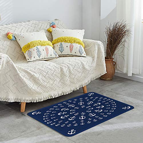 Nautical Anchor Mandala Zentable Doormats PVC Doormat Rubber Backing