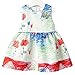 Kidscool Girls Sleeveless Graffiti Casual Dress with Embroidery Butterfly