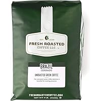Fresh Roasted Coffee, Unroasted Brazil Cerrado, Kosher, 5 Pound