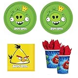 06 Angry Birds Party Supplies - 16 guests - cake plates, napkins, cups