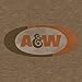 A&W Faded Logo | Soft Touch Tee-x-large  Brown Heather