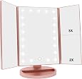 Specchio Rotondo LED Per Trucco E Vanità – Luce Integrata, Perfetto Per Bagno O Camera, Modello Tekstap