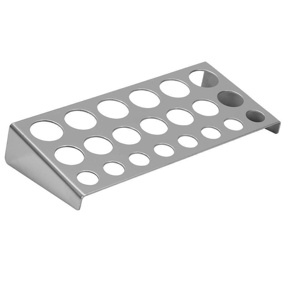 Tattoo Ink Cup Holder, 23 Holes Stainless Steel Tattoo Ink Caps Holder Stand Pigment Cup Cap Container Holder Stand for Holding Small/Medium/Large Size Cups Tattoo Supplies