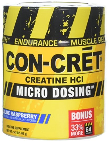 CON-CRET Creatine HCL - Blue Raspberry, 2.43oz 69g