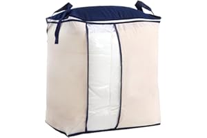 Non-Woven Quilt Storage Bag with Reinforced Handles – Breathable, Spacious Blanket Organizer for Home Bedding & Travel, for E