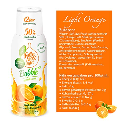 4 x 500ml LIGHT Fitness-Sirup Himbeere-Erdbeere-Orange-Zitrone-Limette von Frutta Max | Zuckerfrei | mit Stevia | 60% Fruchtanteil – Bild 5