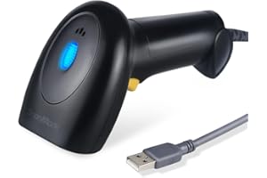 FANGTEK Handheld USB Barcode Scanner Wired 1D Bar Code Reader for Supermarket, Convenience Store, Warehouse