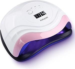 Aokyom 168W Nageltrockner UV LED Lampe für Nägel Professionelle Nagellampe mit 10/30/60/99s Timer LCD Anzeige und Smart Sensor für Finger/Zehennagel und für Alle Gel Nagellack,Gelnägel,Shellac